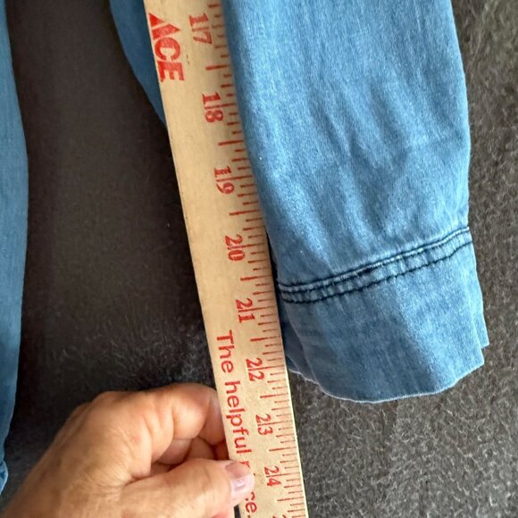 NWT My Still Life Hooded Denim Full Zip Jacket Women's Large Light Wash Blue - Picture 7 of 10